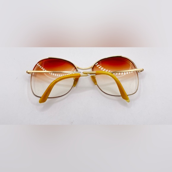 Vintage Logo Paris 110-02 Gold Oval Half-Rim Sunglasses Frames Only - Picture 4 of 8
